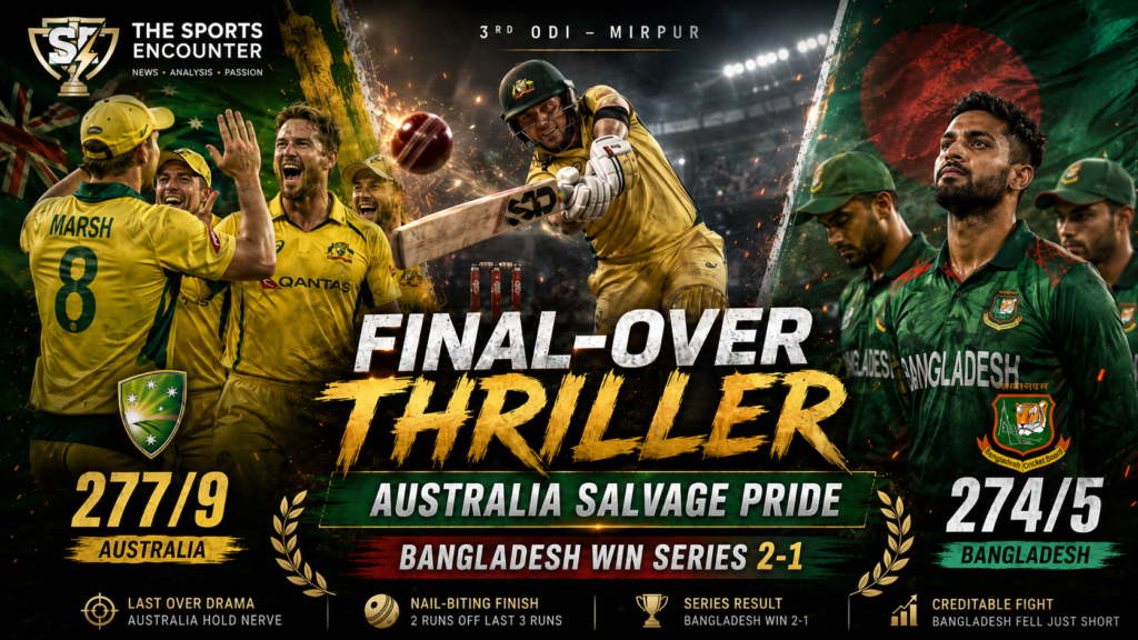 Australia Salvage Pride, Avoid ODI Whitewash Against Bangladesh in Final-Over Thriller