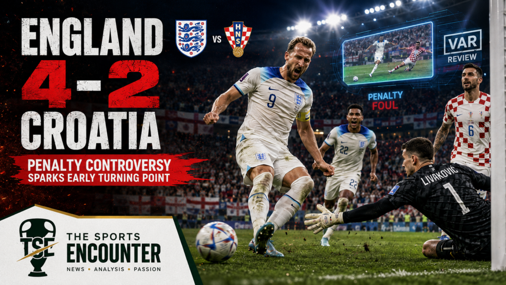 England Beat Croatia 4-2 as Kane and Bellingham Turn Chaos Into a World Cup Statement