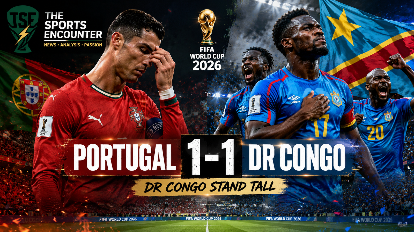 DR Congo Stun Portugal as Ronaldo’s World Cup Question Grows Louder
