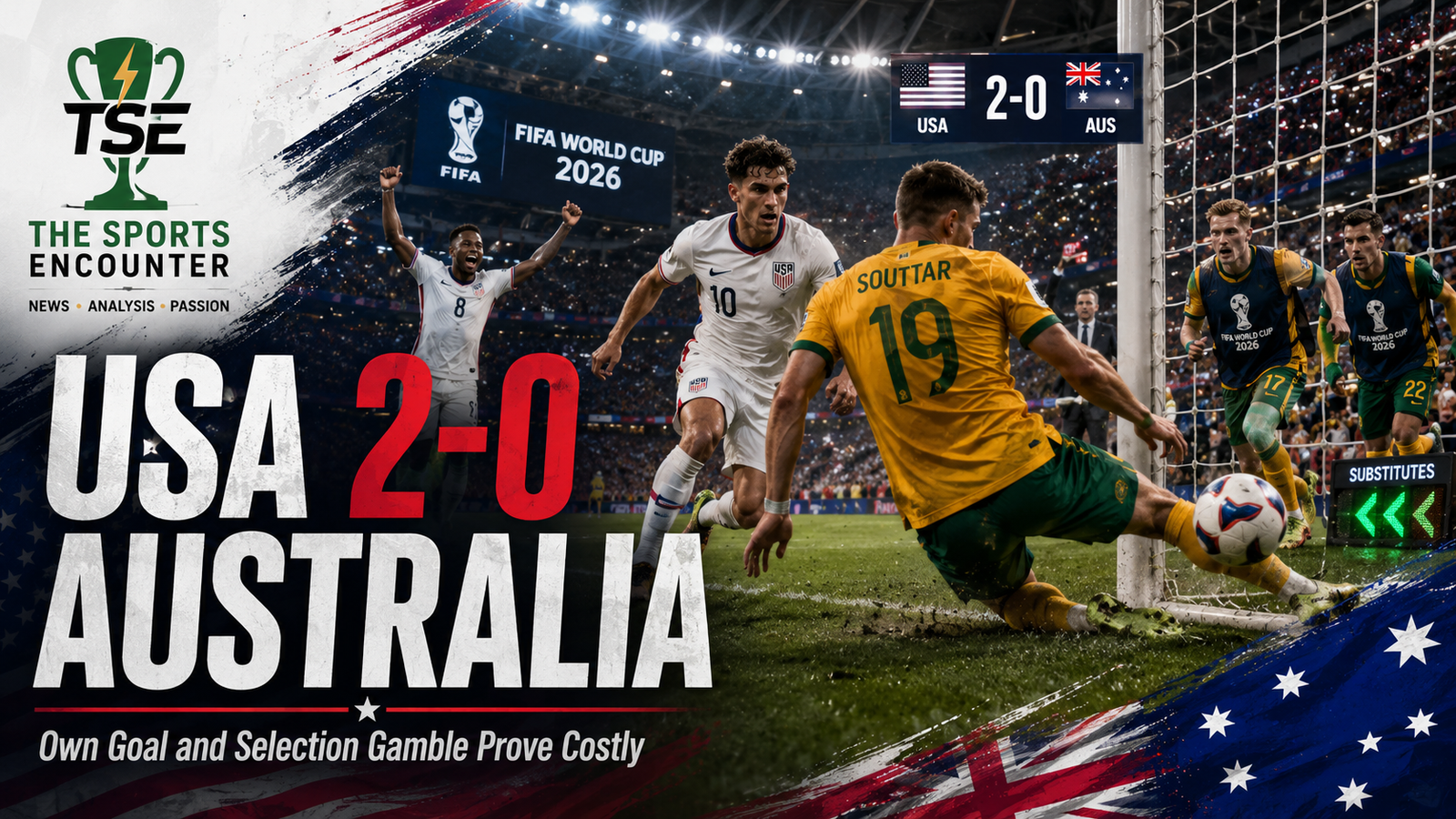 USA Punish Australia as Socceroos Pay for Selection Gamble in World Cup Defeat