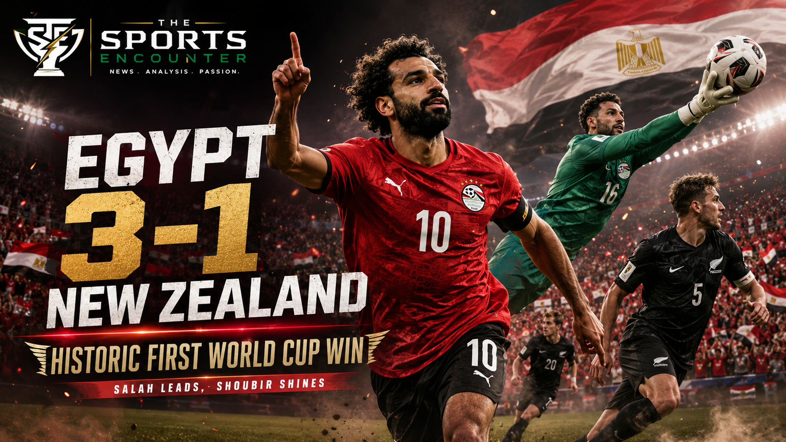 Salah Leads Egypt to Historic First World Cup Win as New Zealand Collapse After Bright Start