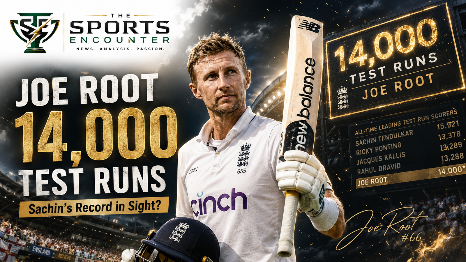 Joe Root Reaches 14,000 Test Runs: Records, Schedule and the Road to Sachin