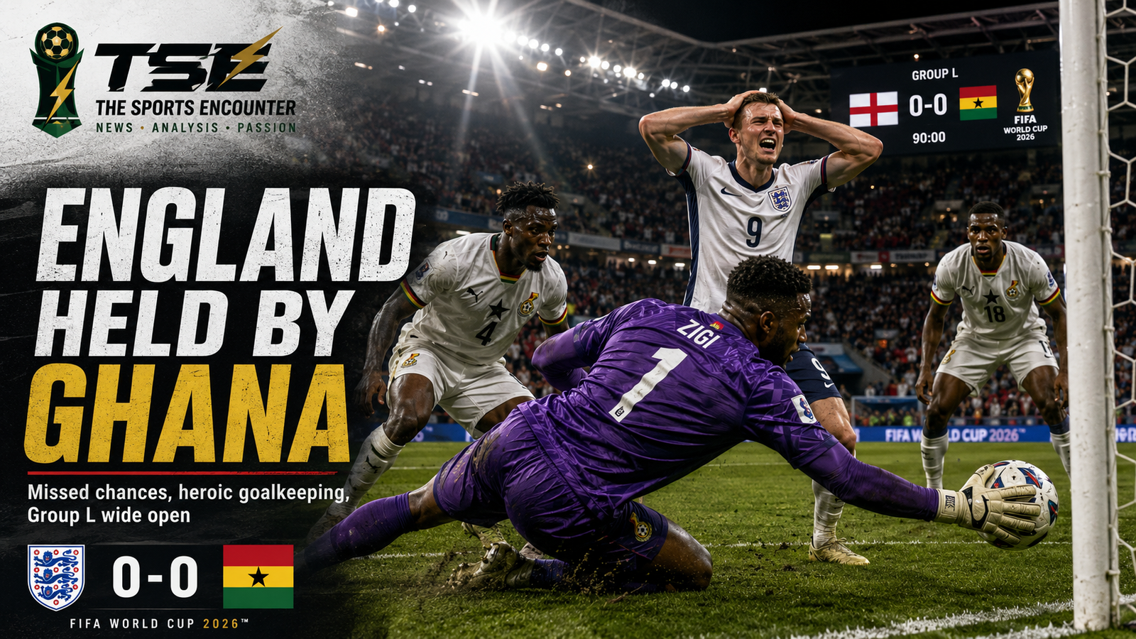 England Held by Ghana as Missed Chances Turn Group L Into a Final-Round Fight
