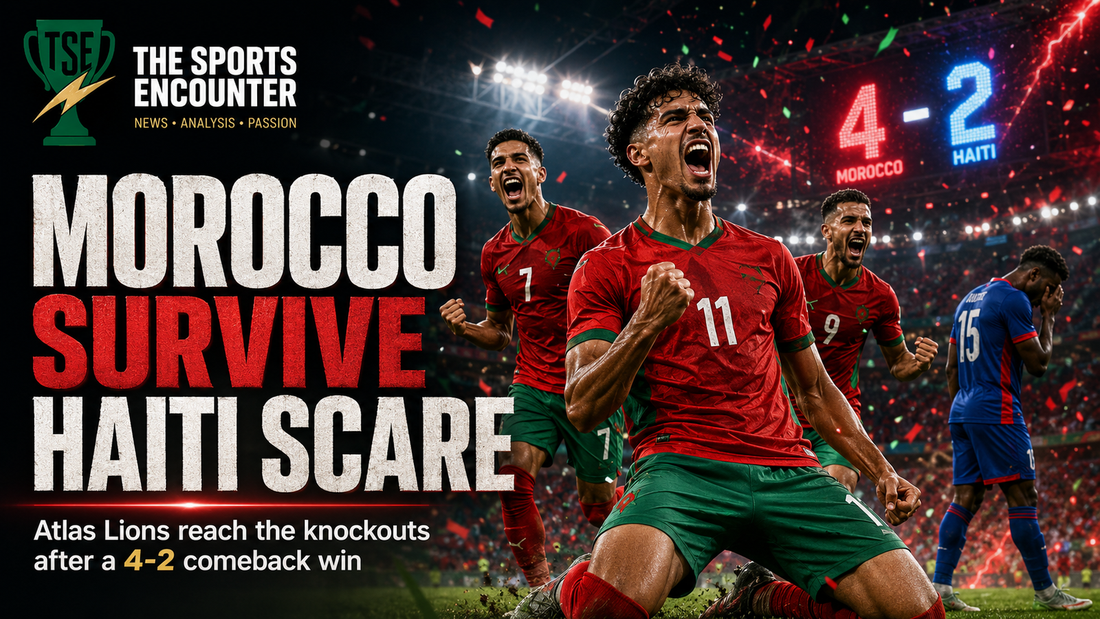 Morocco Fight Back Twice as Haiti Bow Out With Pride