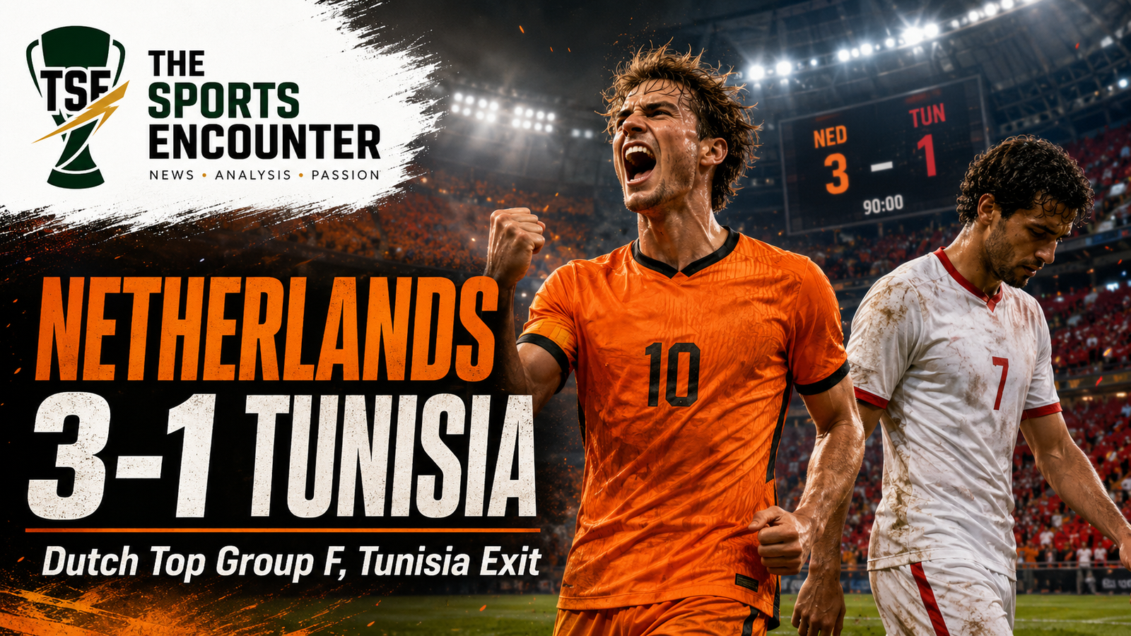 Netherlands Beat Tunisia 3-1 to Top Group F and Set Up Morocco Clash in World Cup 2026 Knockouts