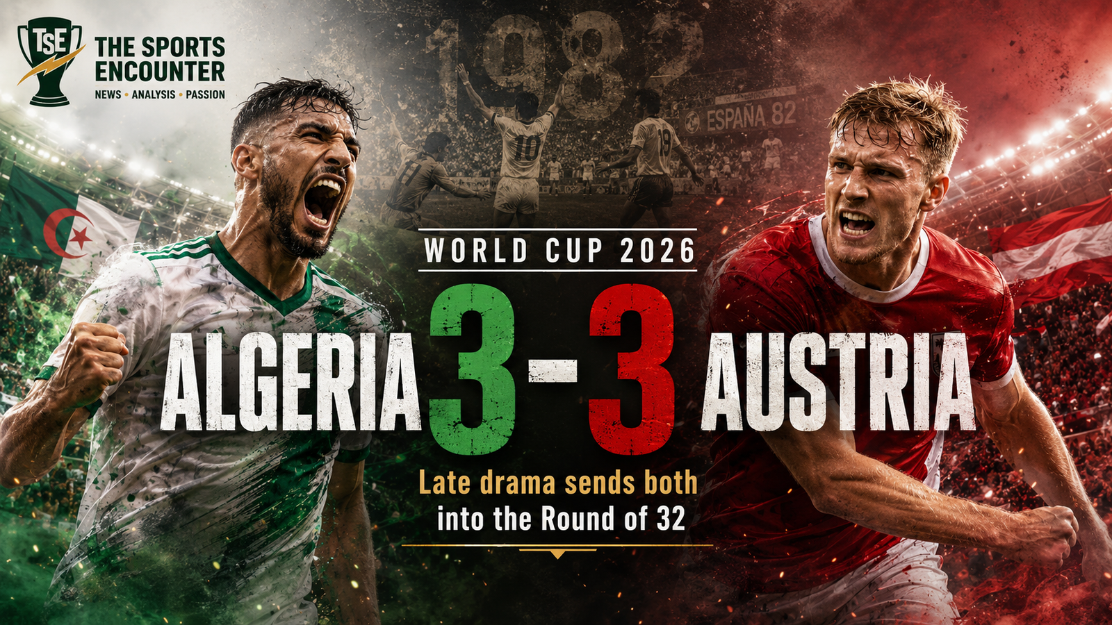 Algeria’s Three-Goal Fightback Ends in Pain as Austria Escape Into the Round of 32