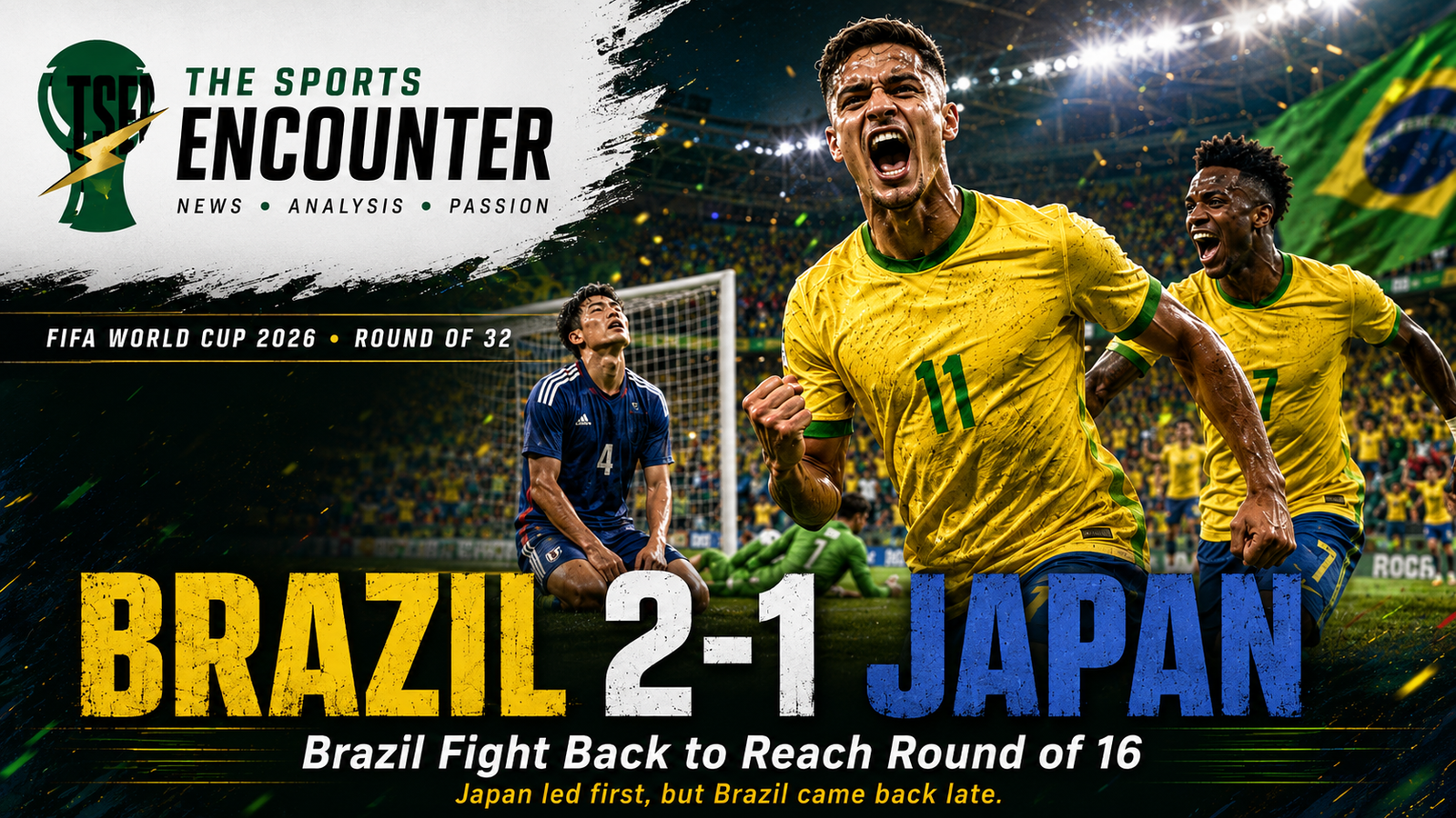 Brazil Survive Their First Real World Cup Scare as Japan Fall Late