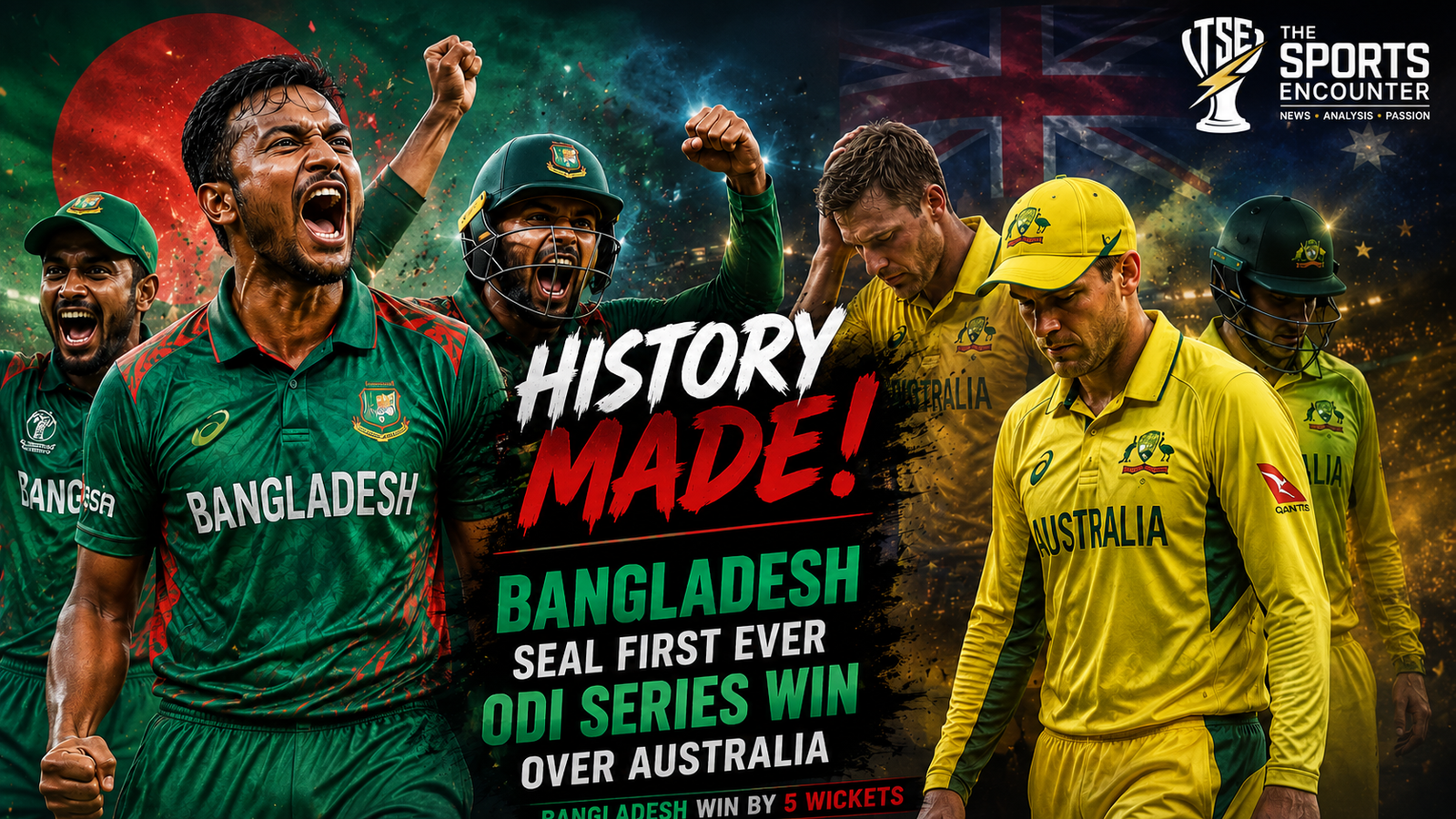 Clinical Bangladesh Seal Historic ODI Series Win Over Australia
