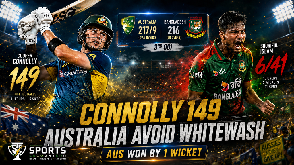 Cooper Connolly Holds Australia Together in the 3rd ODI against Bangladesh