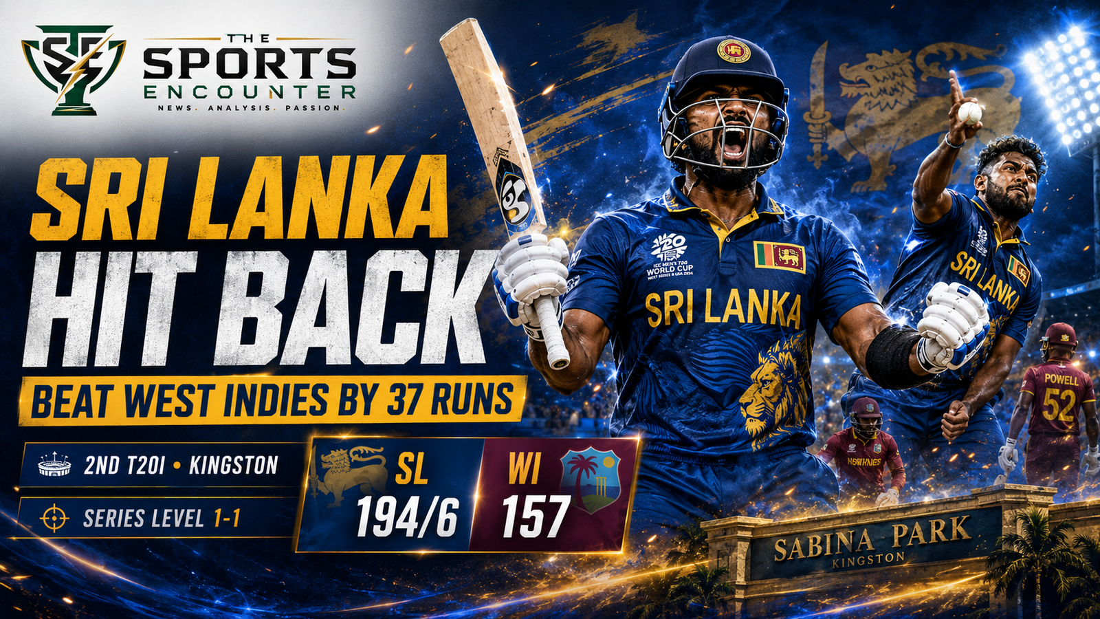 Dasun Shanaka, Bowlers Keep Sri Lanka Alive in West Indies T20I Series