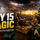 Football fans celebrate a magical Day 15 moment during FIFA World Cup 2026 in a packed stadium featured image for The Sports Encounter.