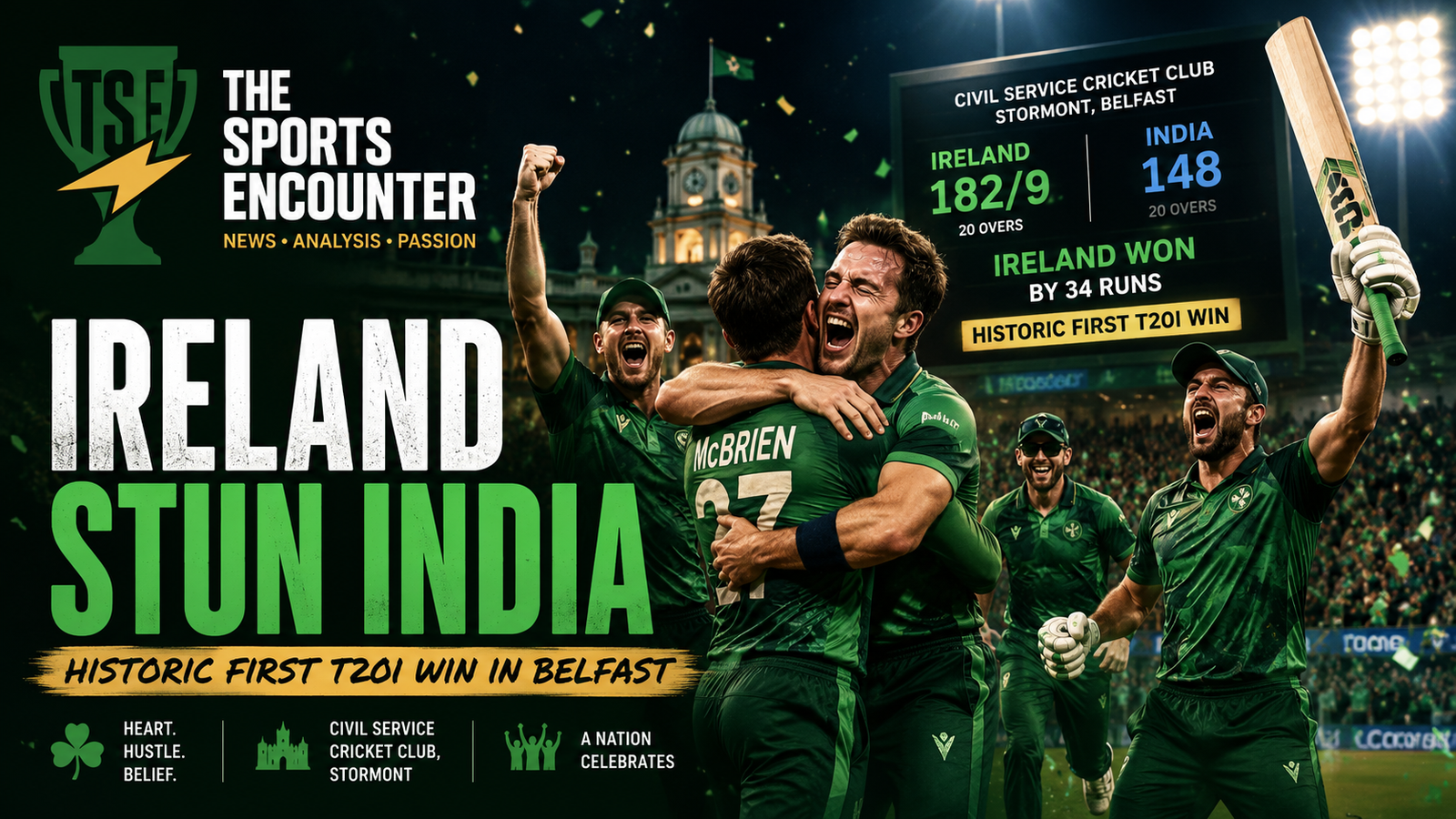 Ireland Stun India for Historic First T20I Win
