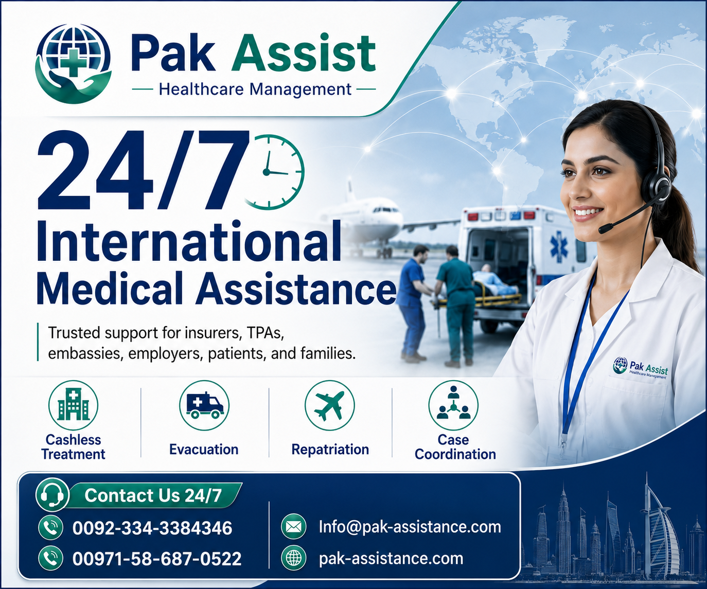 Pak Assist Healthcare Management 24/7 international medical assistance