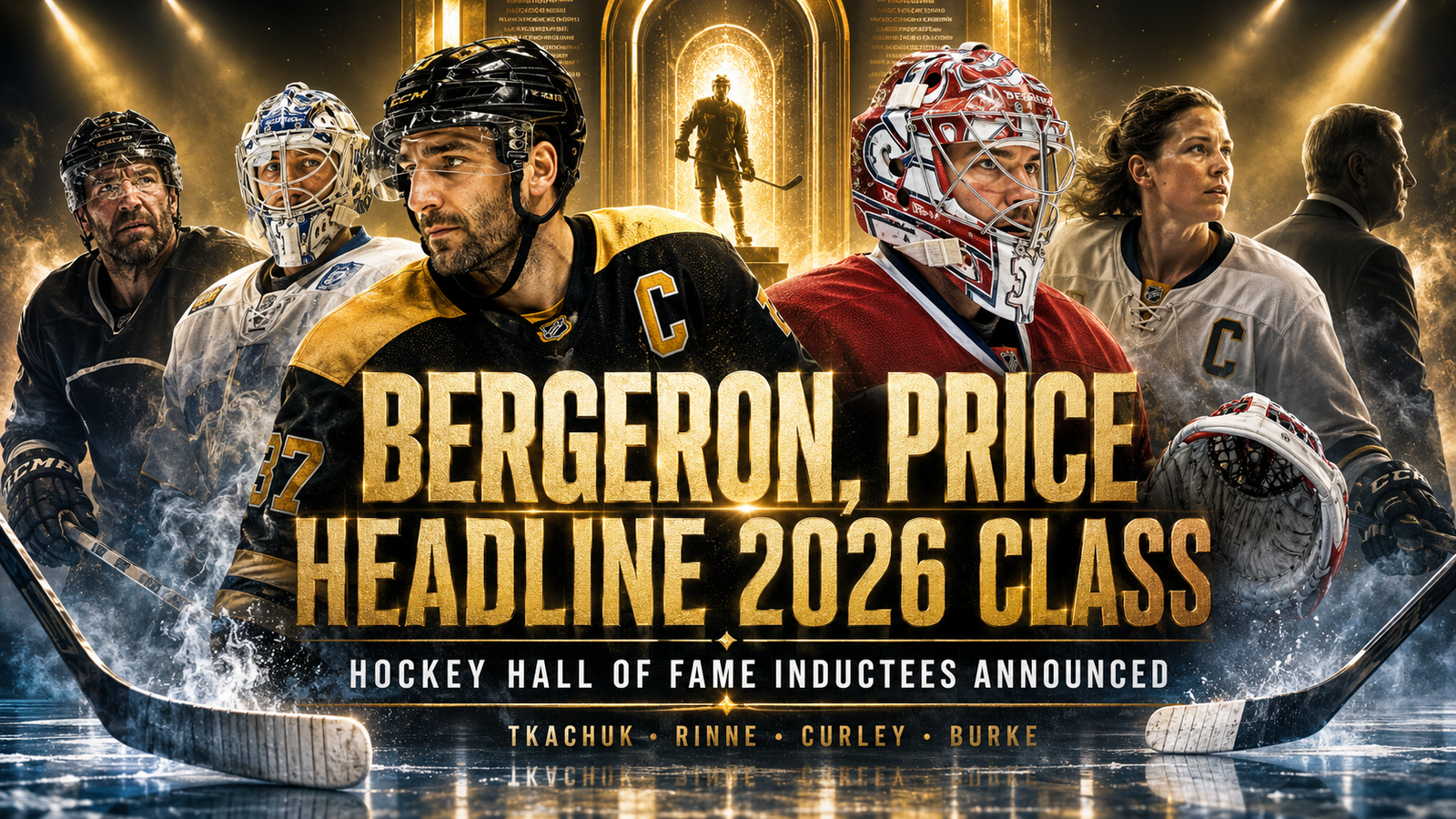 Patrice Bergeron, Carey Price Lead Hockey Hall of Fame Class 2026
