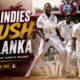 West Indies cricketers celebrate a dominant innings victory over Sri Lanka at North Sound, with key match details highlighting Amir Jangoo’s 233, Roston Chase’s 194, and Kemar Roach’s 300th Test wicket.