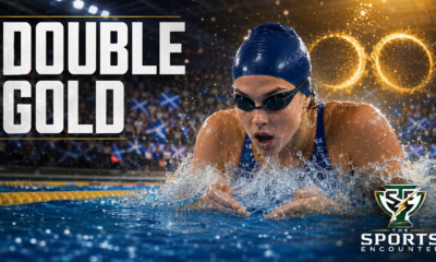 Angharad Evans powers through the breaststroke as Scottish fans celebrate her second individual gold medal at the Glasgow 2026 Commonwealth Games.
