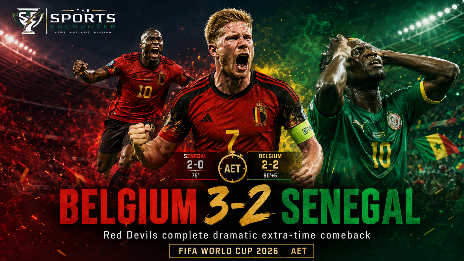 Belgium Rise From 2-0 Down to Stun Senegal in Extra-Time World Cup Drama