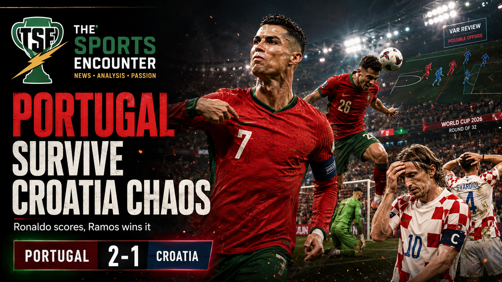 Portugal Edge Croatia After VAR Drama, Four Disallowed Goals and Late Ramos Winner