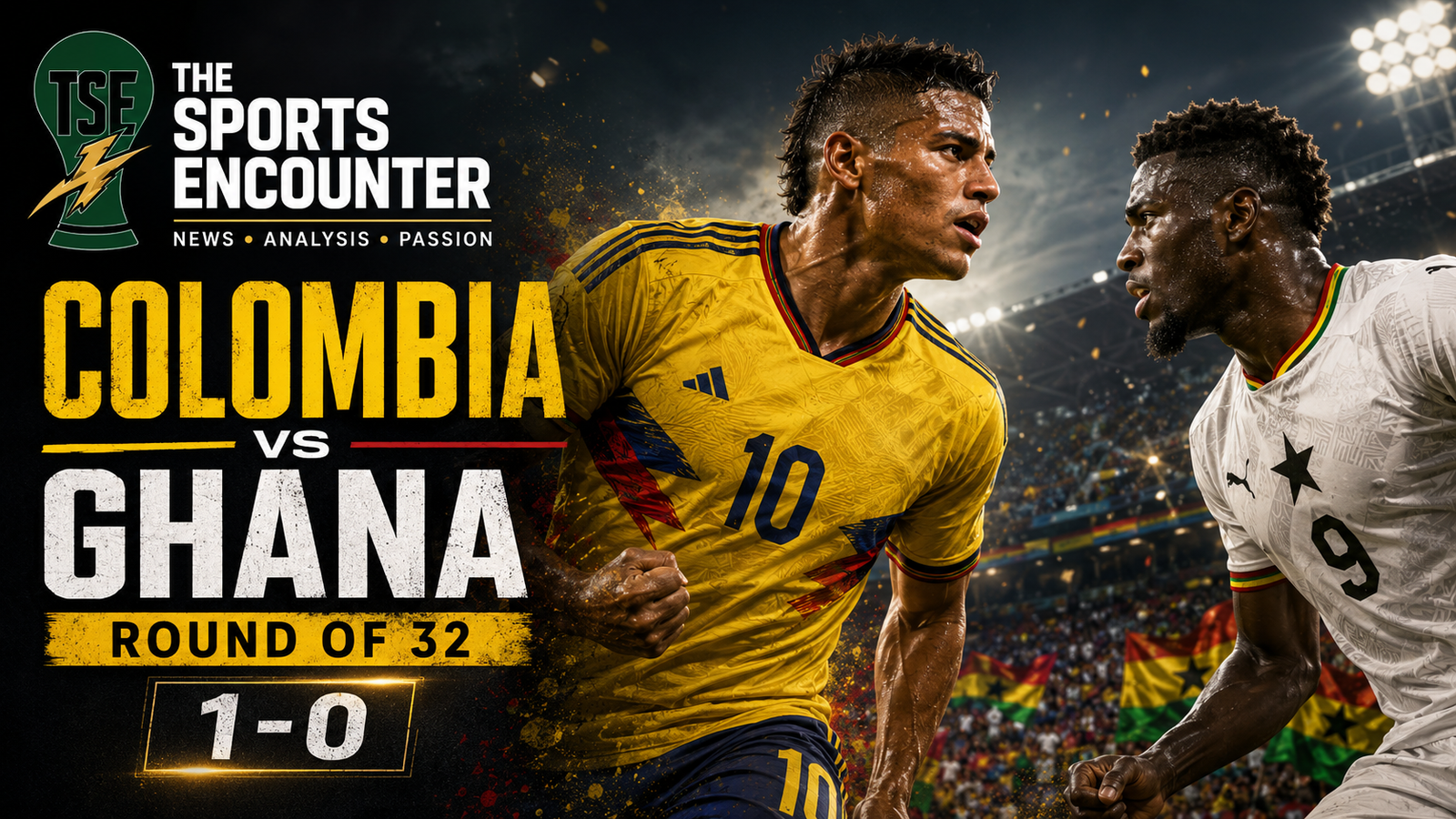 Colombia Edge Ghana as Final Round of 32 Match Sends Los Cafeteros Into Switzerland Clash