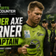 Sydney Thunder management removes David Warner from the captaincy as teammates look on during a tense leadership change.