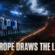 European football representatives confront FIFA’s World Cup investment proposal across a fractured stadium pitch, with the headline “Europe Draws the Line.”