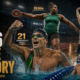 Chad le Clos, Goodness Nwachukwu, Kate O’Connor, and Australian athletes celebrate their historic Commonwealth Games achievements in a cinematic Glasgow 2026 Day 6 montage.