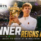 Jannik Sinner holds the Wimbledon trophy on Centre Court after successfully defending his men’s singles title at the All England Club in 2026.