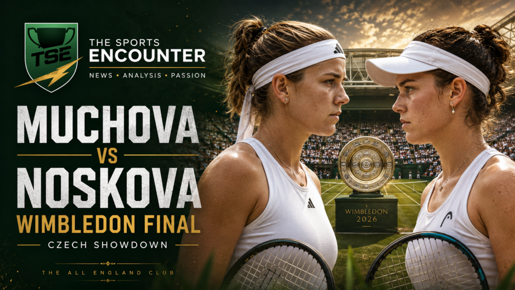 Karolina Muchova and Linda Noskova face off before the Wimbledon 2026 women’s singles final at the All England Club.