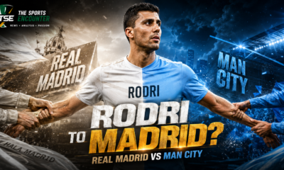 Rodri stands between Real Madrid and Manchester City in a dramatic transfer tug-of-war, symbolizing the growing battle for the Spanish midfielder’s future.