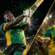 Rovman Powell muscles a six before celebrating Guyana Amazon Warriors’ three-wicket DLS victory over San Francisco Unicorns in the Global Super League 2026.