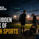 Youth soccer player stands beside a floodlit field while parents manage schedules, transportation, equipment, and team coordination.