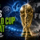 Cinematic graphic showing a cracked World Cup trophy between UEFA and FIFA, symbolizing Europe’s boycott threat and the possibility of a rival international tournament.