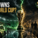 Cinematic illustration of a global football trophy caught between passionate fans and private investors, symbolizing FIFA’s proposed $20 billion World Cup commercial stake sale.
