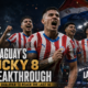Paraguay players celebrate their Lucky 8 breakthrough at the FIFA World Cup 2026 after becoming the only third-place qualifier to reach the Round of 16.