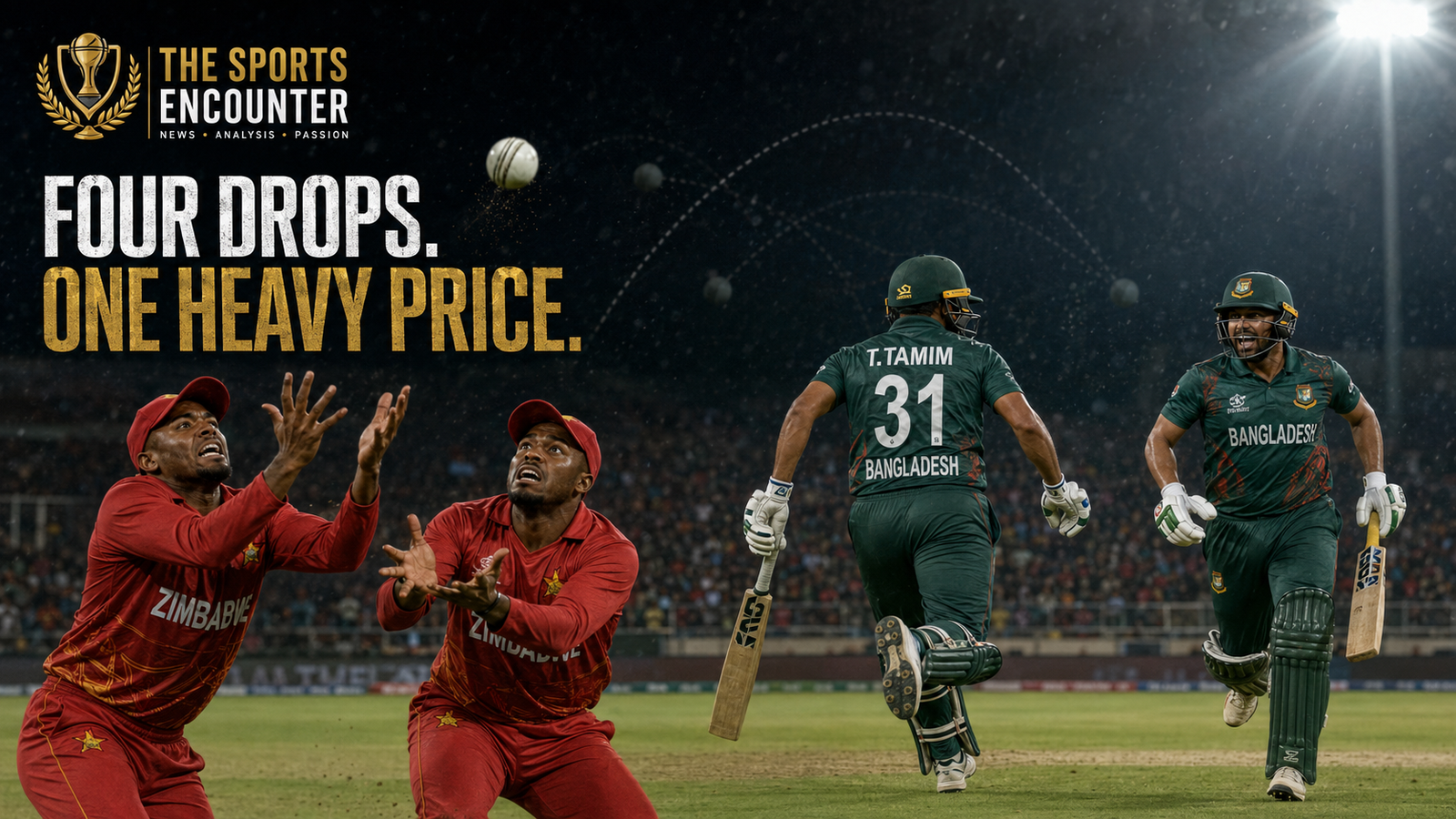 Bangladesh Punish Zimbabwe’s Dropped Catches to Level T20I Series