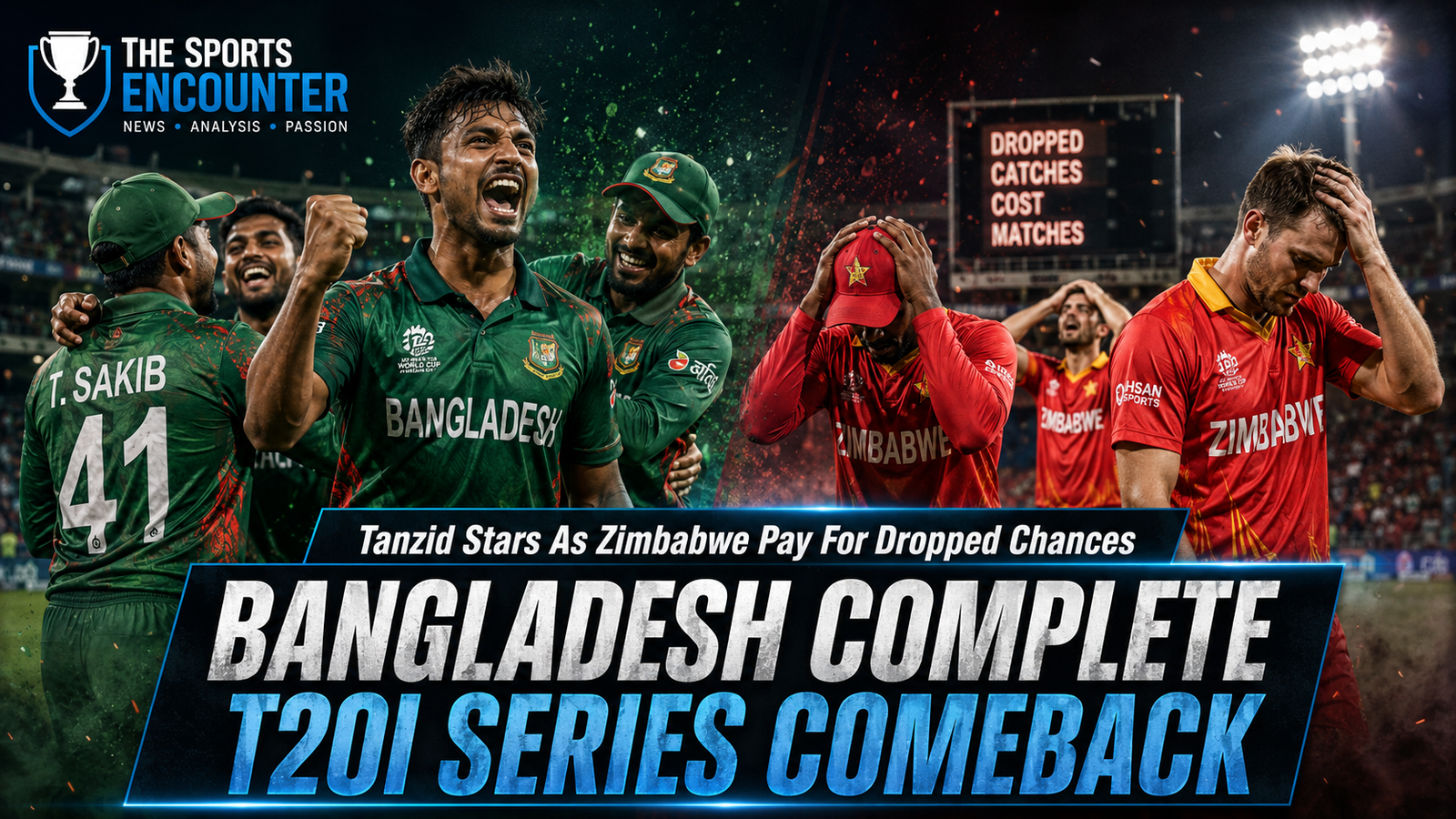 Tanzid Hasan Holds His Nerve as Bangladesh Complete Series Comeback in Bulawayo