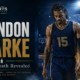 Cinematic tribute image of Brandon Clarke in a dark navy No. 15 basketball uniform beneath arena lights, accompanying a report on the medical examiner’s ruling on his cause of death.