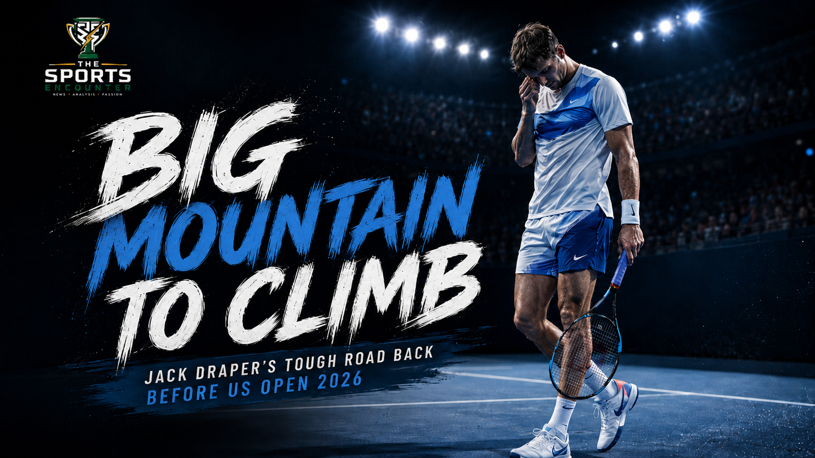 Jack Draper looks dejected during his injury-hit comeback as the former world No. 4 faces a difficult climb before the US Open 2026.