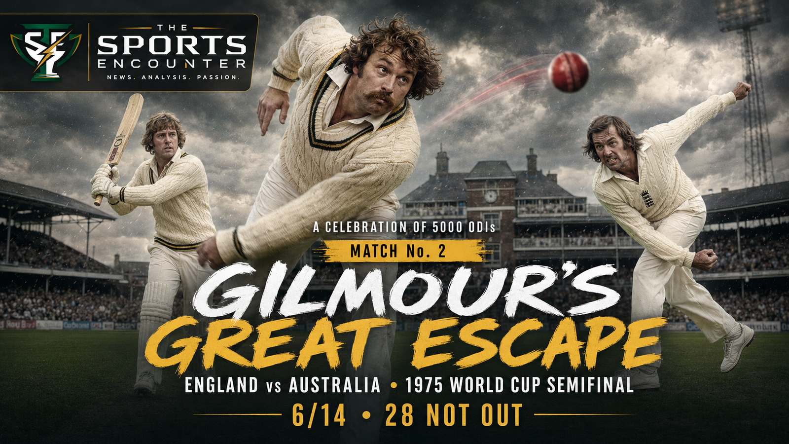 A Celebration of 5000 ODIs Match Number 2: Gary Gilmour Rescues Australia From the Edge Against England
