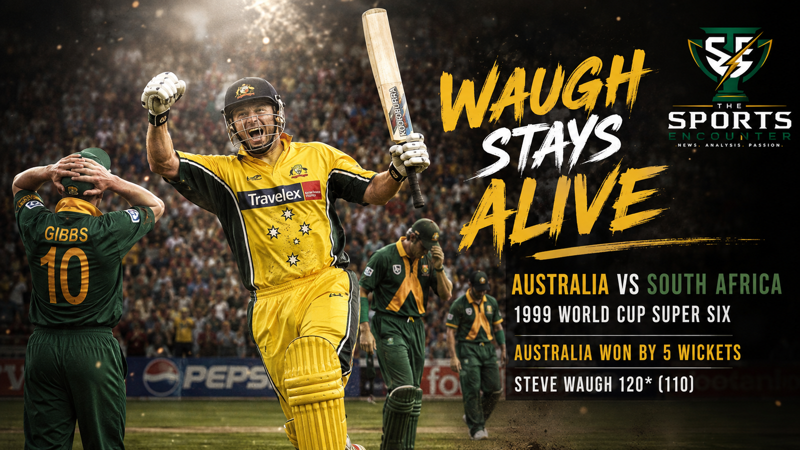 A Celebration of 5000 ODIs Match 14: Waugh Survives Gibbs and Keeps Australia Alive at Headingley