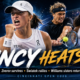 Alexander Zverev, Iga Swiatek and Serena and Venus Williams featured in a cinematic Cincinnati Open 2026 action wrap-up graphic by The Sports Encounter.