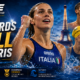 Sara Curtis leads a Paris 2026 swimming Day 3 graphic after breaking the women’s 50m backstroke world record, with David Popovici, Sarah Sjöström and Ellen Walshe also featured among the session’s major European Aquatics champions.