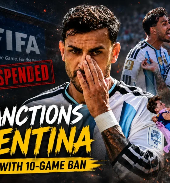 Leandro Paredes and Argentina players during the fallout from the 2026 FIFA World Cup final as FIFA announces suspensions and disciplinary sanctions.