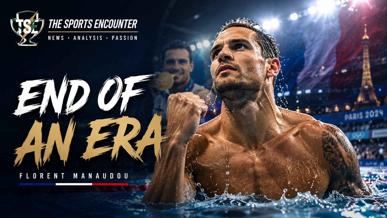 Florent Manaudou celebrates during his elite swimming career as the French Olympic champion retires at 35 after winning six Olympic medals across four Games.