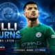 Gerónimo Rulli stands in a Manchester City goalkeeper kit against a dramatic Etihad Stadium backdrop, with the punchline “Rulli Returns: 10 Years Later” highlighting his reported comeback to City after James Trafford’s departure.