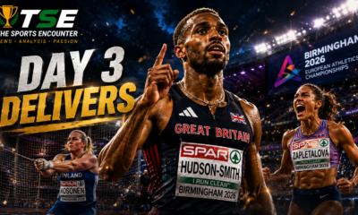 Matthew Hudson-Smith leads a Birmingham 2026 Day 3 featured image alongside Silja Kosonen and Emma Zapletalová, highlighting a night of European Athletics titles, records, and home-track success at Alexander Stadium.