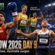 Indian boxers, Australian relay athletes, Scotland’s Josh Kerr, and Jamaica’s netball team celebrate their major Glasgow 2026 Day 9 victories in a cinematic stadium montage.
