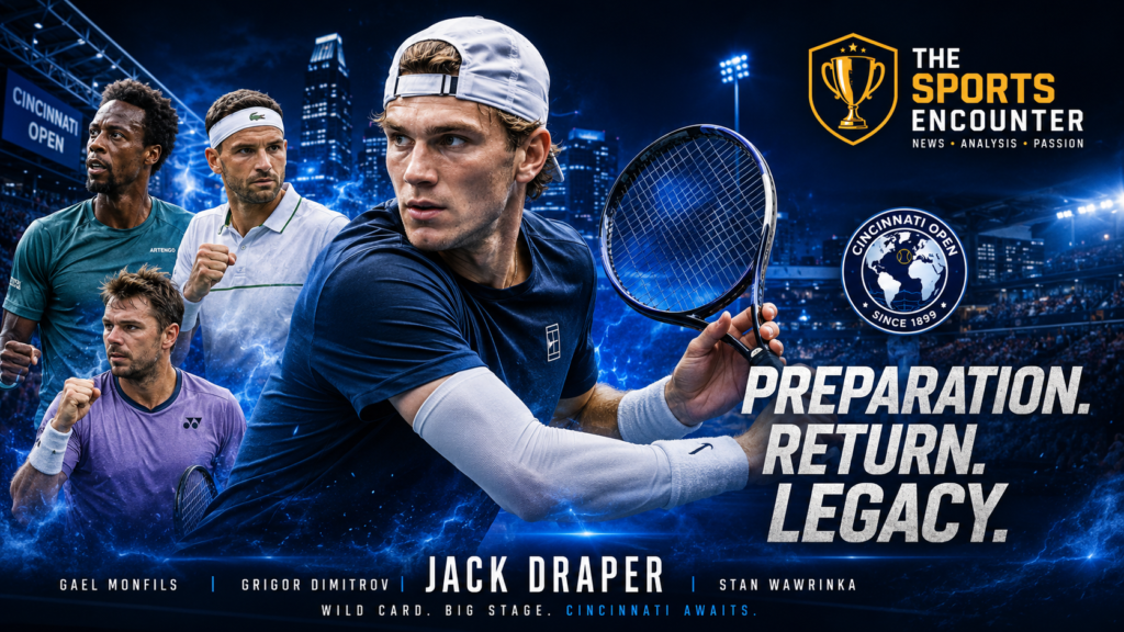 Jack Draper preparing for the Cincinnati Open as Monfils, Dimitrov, and Wawrinka return for major hard-court appearances.