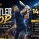 Jos Buttler launches a powerful shot under stadium lights beside a graphic showing his record 14,833 T20 runs and his rise to No. 1 on the all-time run-scoring list.