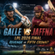 Galle Gallants and Jaffna Kings players face off under the floodlights at R. Premadasa Stadium ahead of the LPL 2026 final, with Galle seeking revenge and Jaffna chasing a fifth Lanka Premier League title.